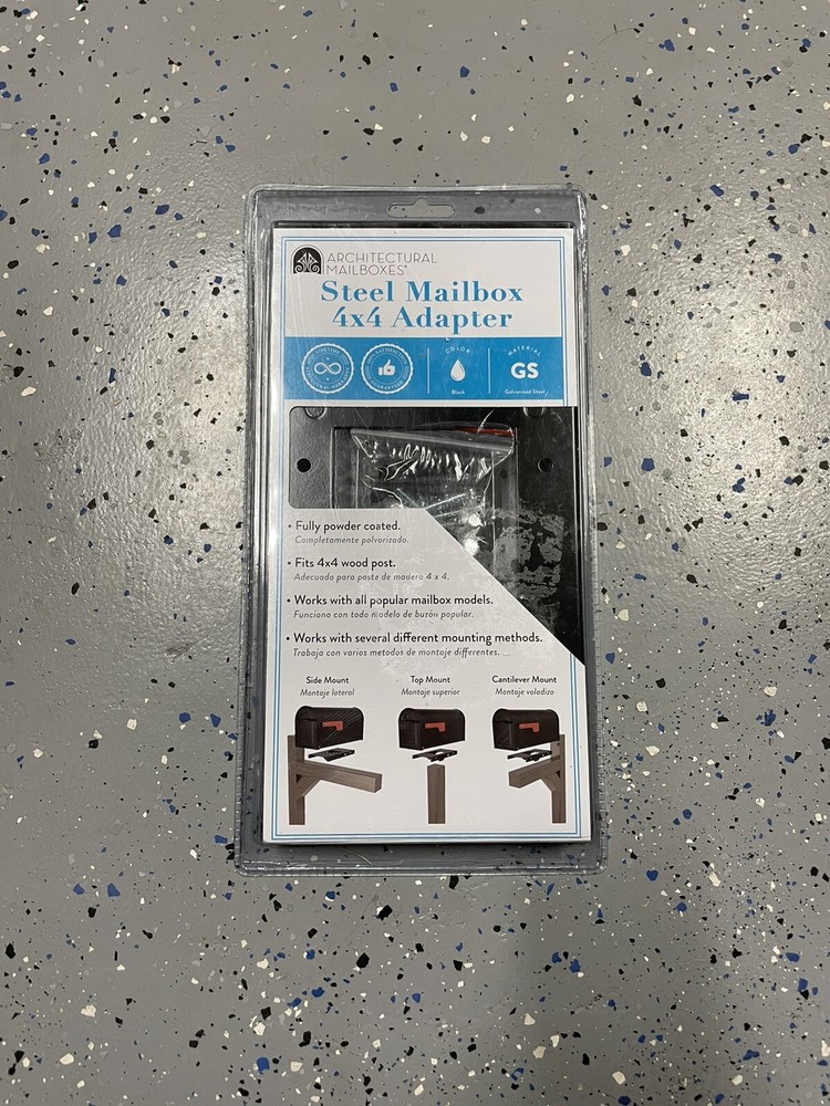Steel mailbox 4x4 adapter with 3 mounting options