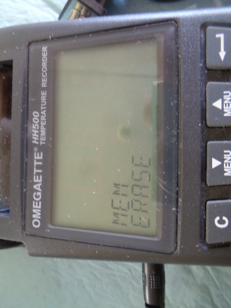 Omegaette HH500 Temperature Recorder In Case, Works