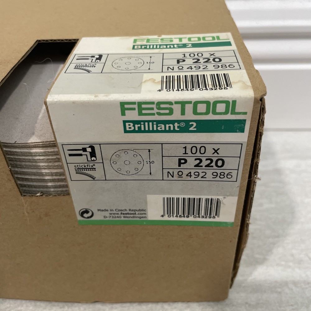 Festool Brilliant 2 492986 p220 sanding Sheets X100
