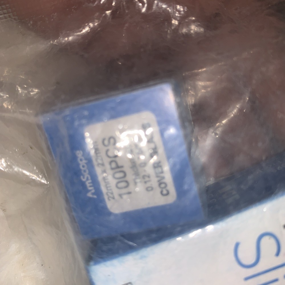 AmScope Blank Microscope Slides & 22x22 mm Square Cover Glass