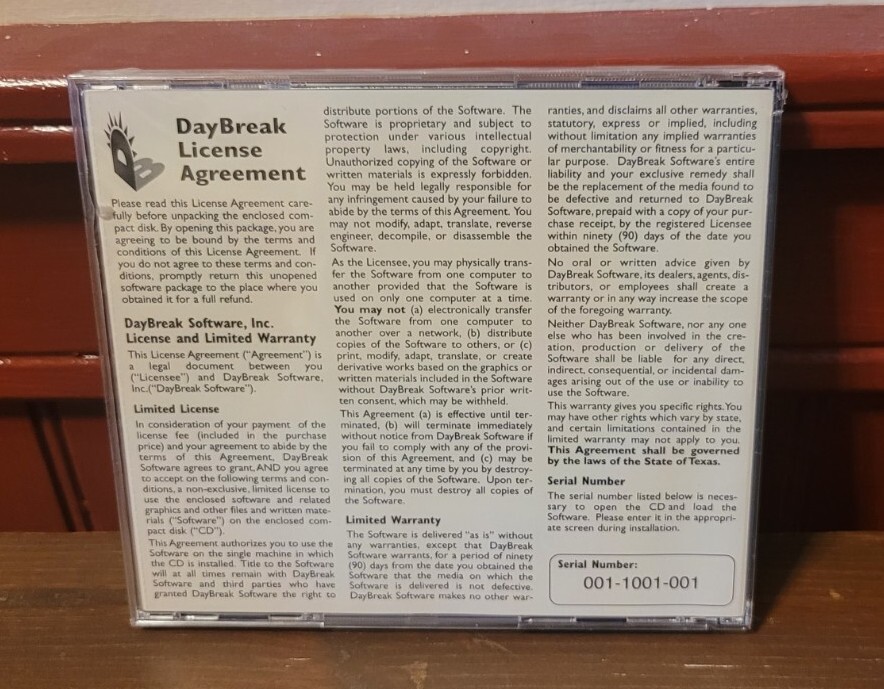 Dilbert Daybreak Break-A-Day Software By Scott Adams 1996 - Brand New
