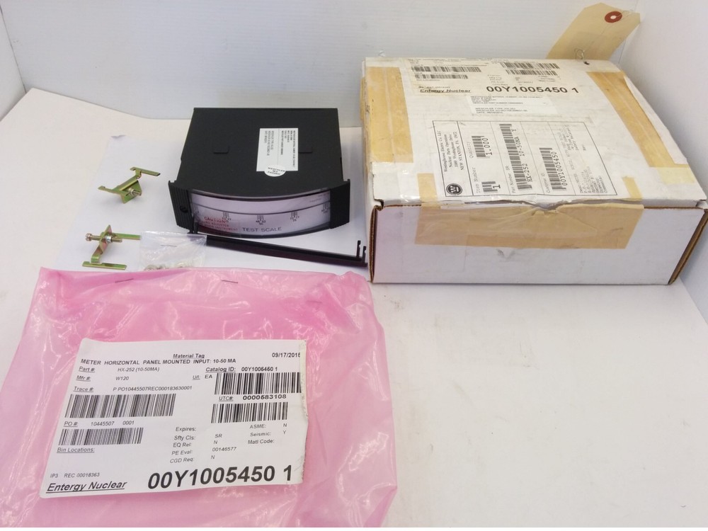 WESTINGHOUSE HX-252 PANEL METER, INPUT: 10-50MA, HORIZONTAL MOUNT, NIB