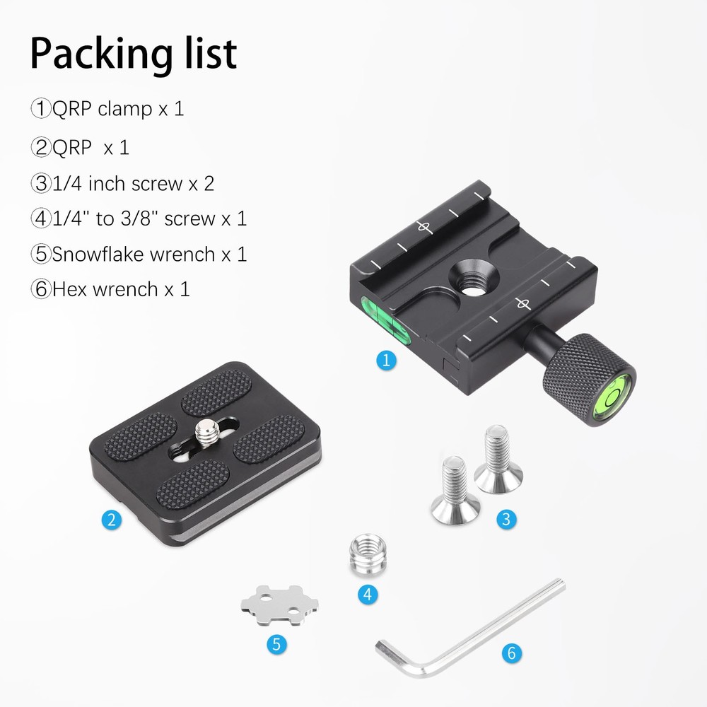 50mm Tripod Quick Release Plate and Clamp Base Kit Camera Mount Adapter