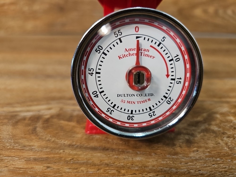 Dulton Red Countertop Kitchen Timer - Vintage Style Works! Read