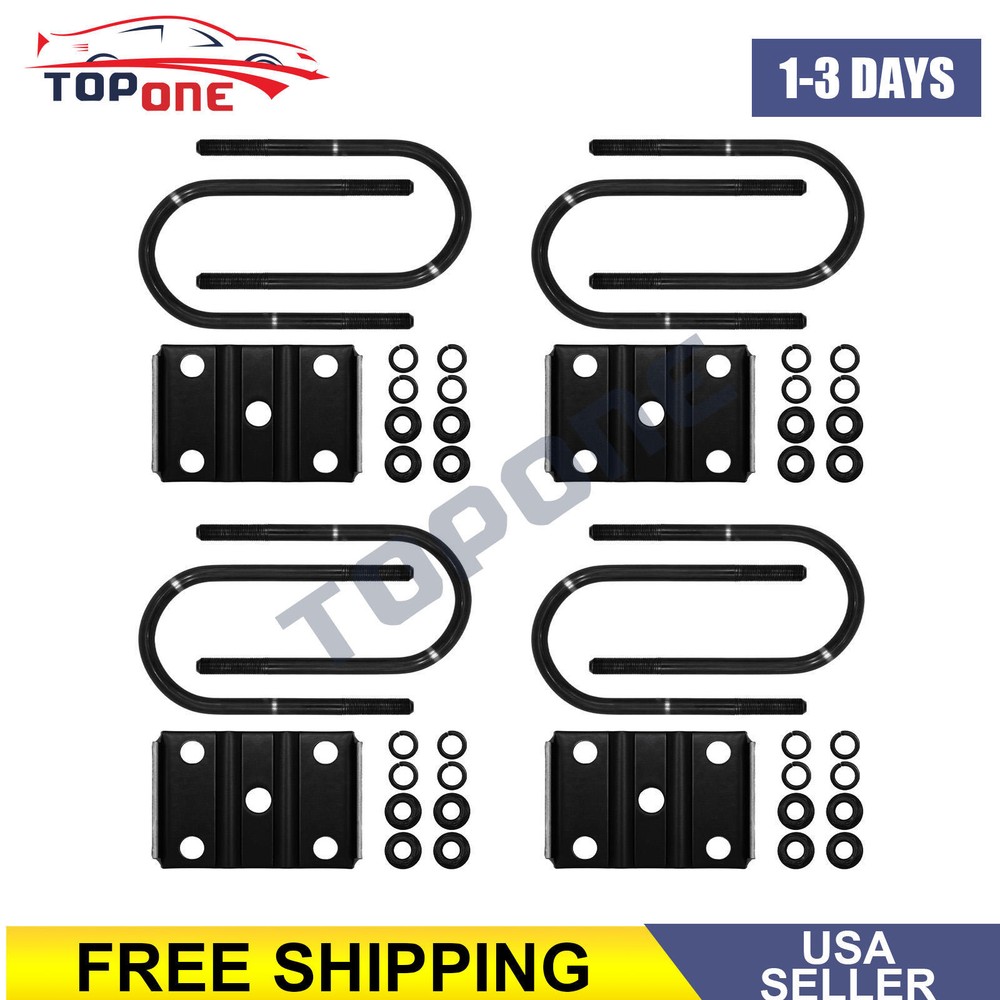 2 Pack Trailer U Bolt Kit For 5200-7000lbs 3" Round Axle 7" long 1/2" dia 20080