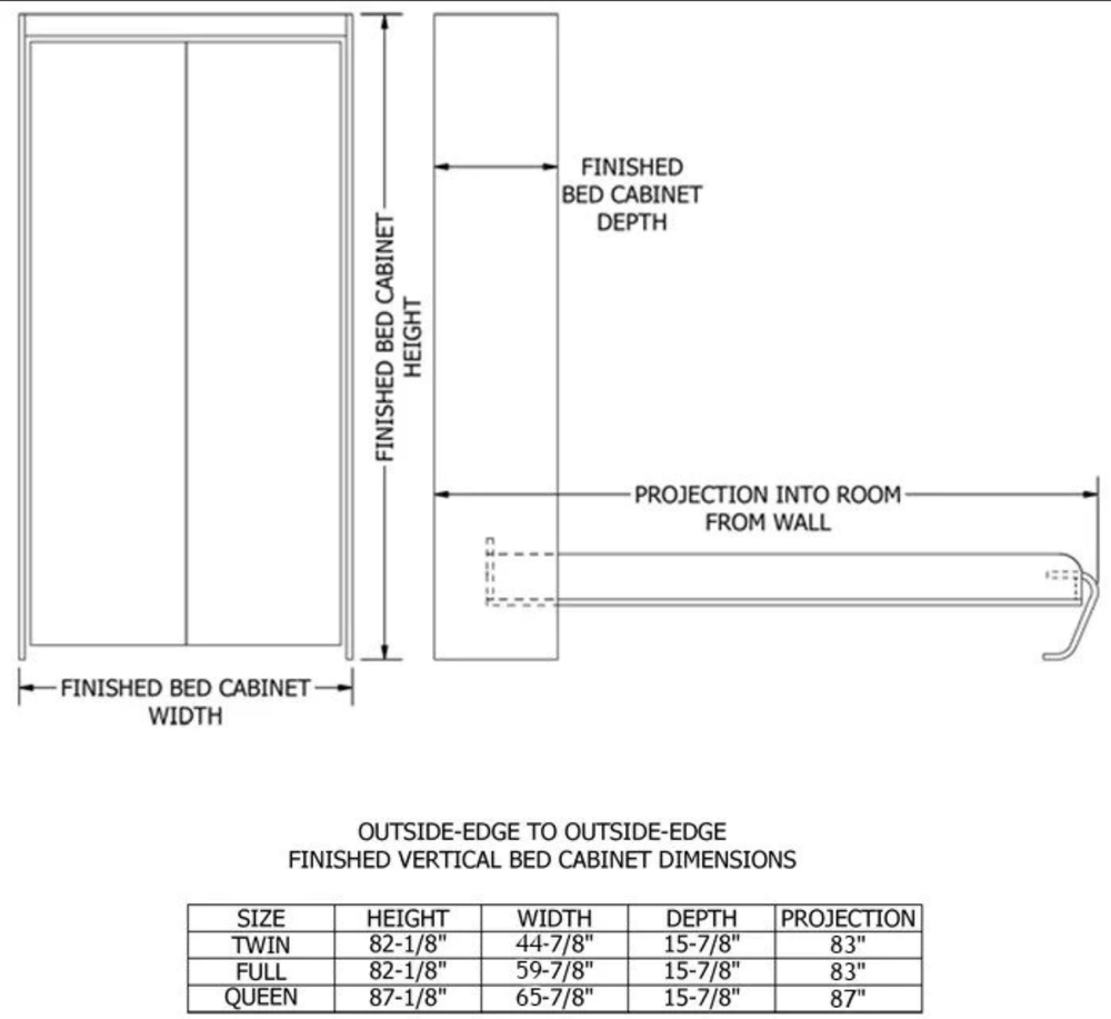 Do-It-Yourself Create-A-BedⓇ Murphy Bed STANDARD Bed Mechanism