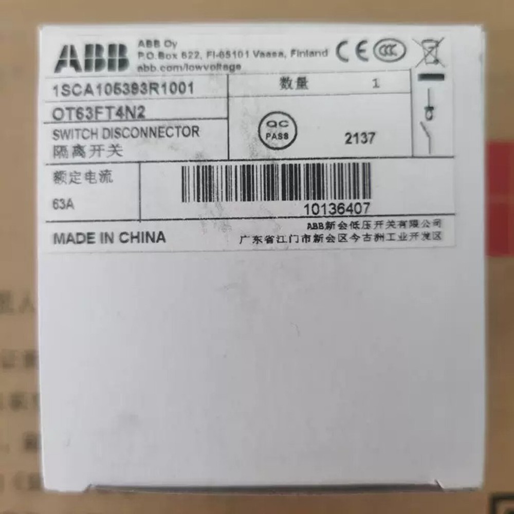 one NEW ABB OT63FT4N2 Disconnect Switch Free shipping