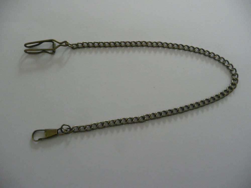new light bronze plated pocket watch chain