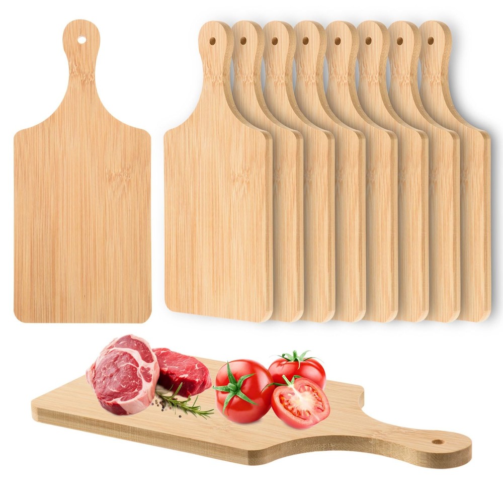 12 Pcs Thicken Bamboo Cutting Board Bulk 11x5 Inch Personalized Wood Chopping...