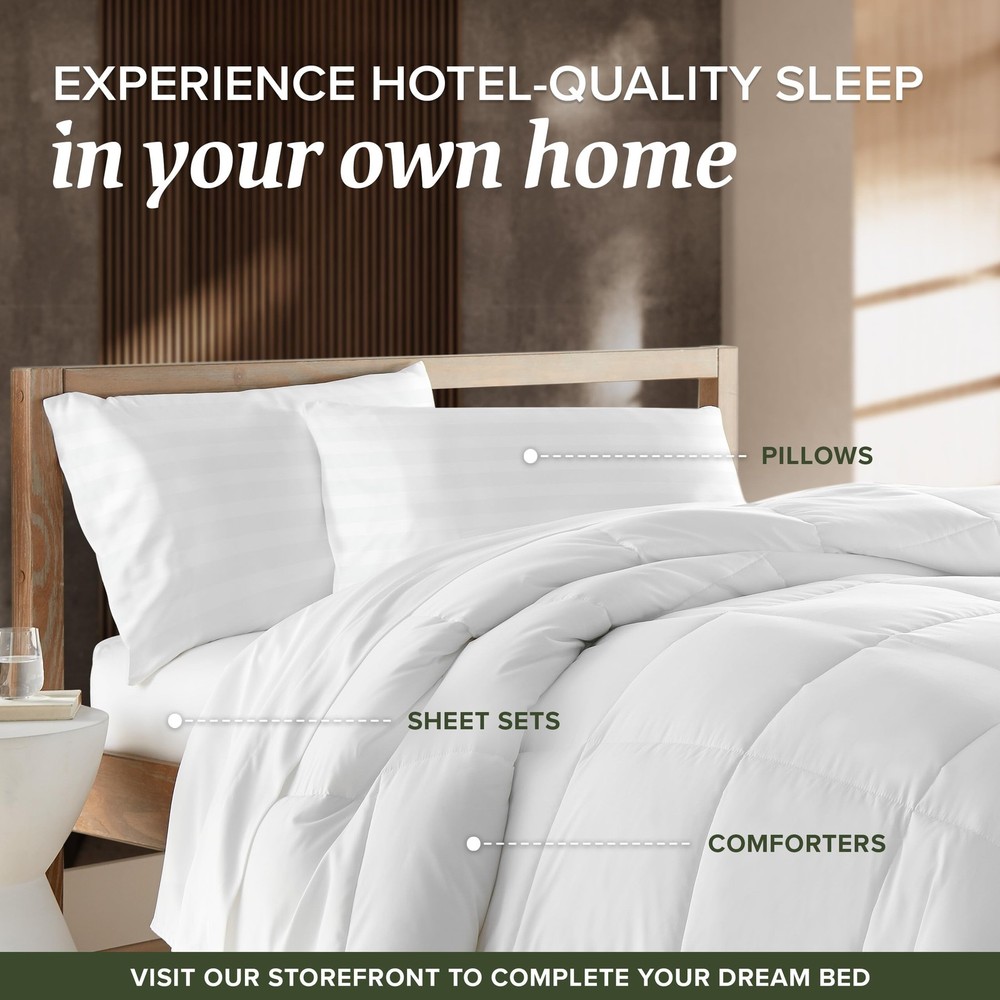 Beckham Hotel Collection King Size Mattress Pad (Extra Padded) & Protector Hy...