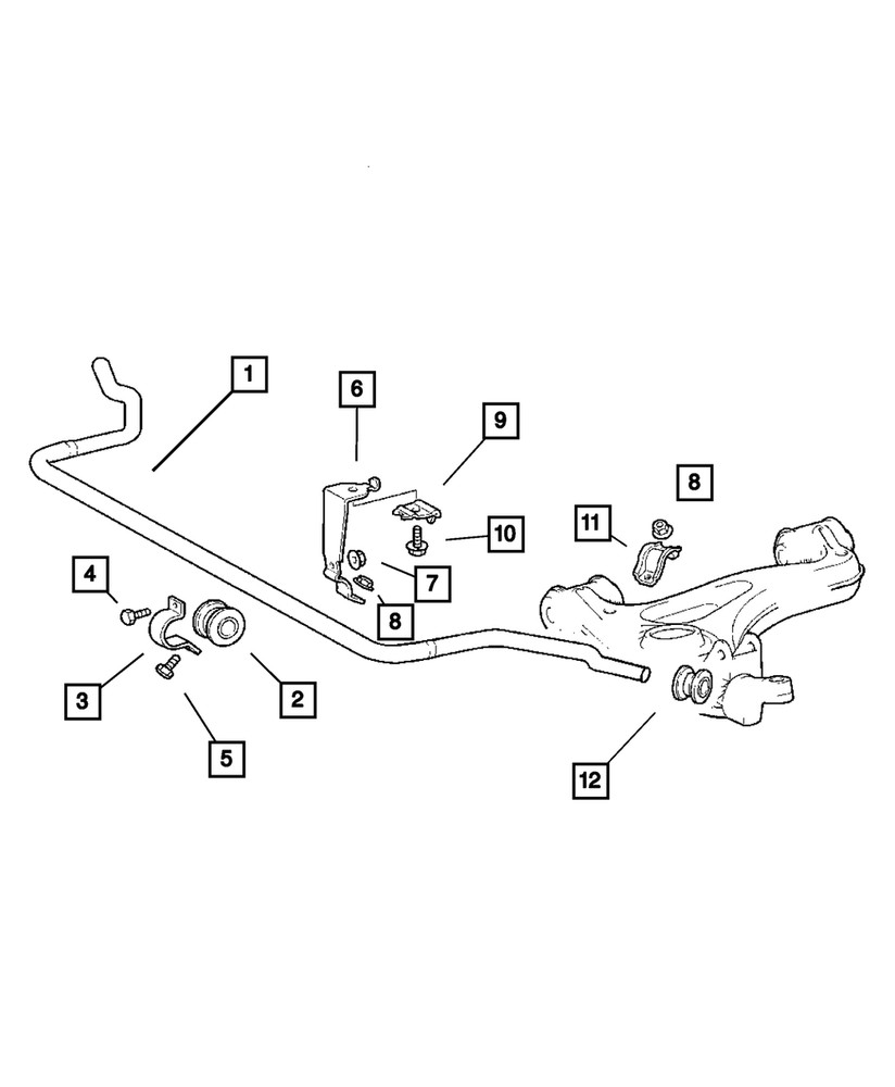 Genuine Mopar Stabilizer Bar Clamp 5099731AA