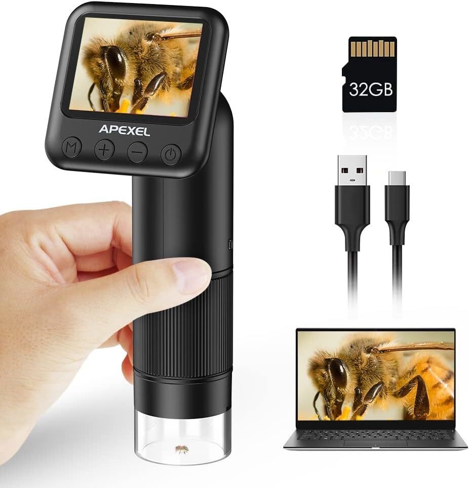 Handheld Digital Microscope 800X HD w/  2" LCD Screen Pocket Microscope