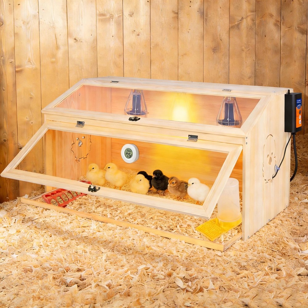 Large Drawers Brooder Box for Chicks, 32”L X 18”W X 16”H Chick