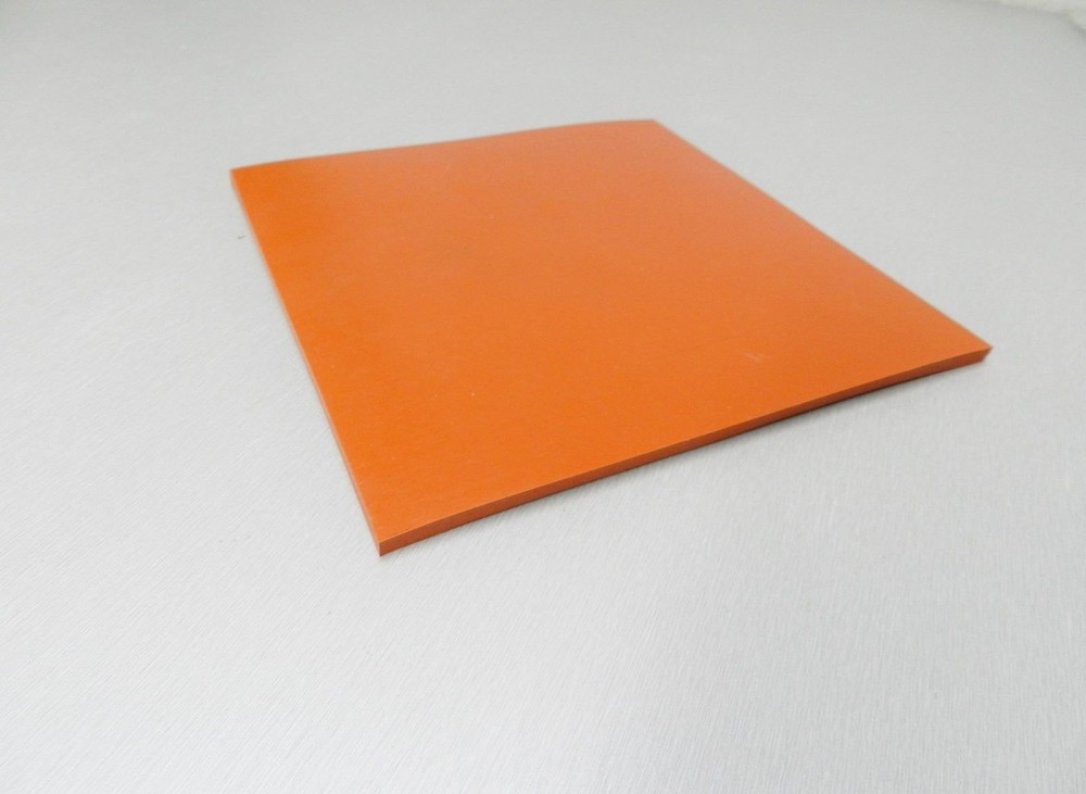 1/4" Silicone Rubber Sheet High Temp Solid Red/Orange Commercial Grade 8" X 8...