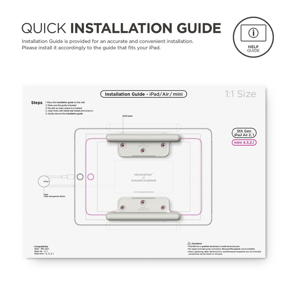iPad Wall Mount - elago® Home Hub Wall Mount [White]