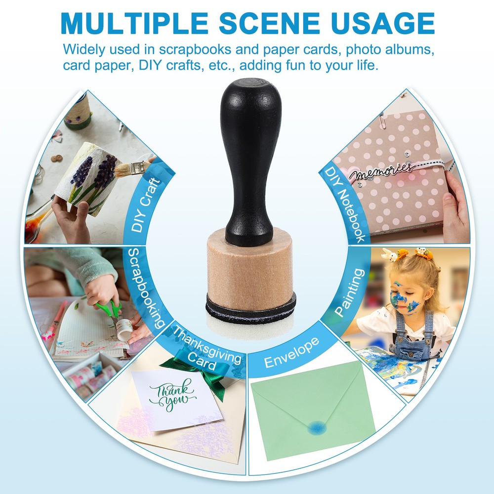 24 Pcs Mini Ink Blending Tool for Scrapbooking, Blending Craft,Black