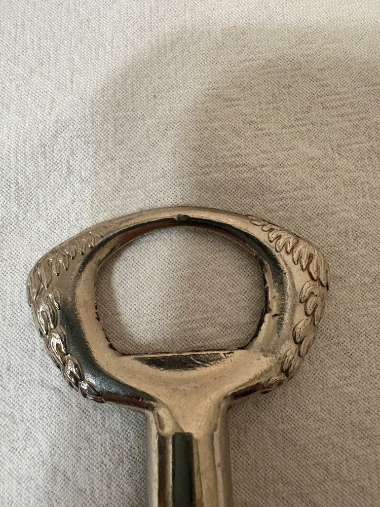 Corkscrew - Heavy Silver-Tone Corkscrew with Grape Clusters and Grapevine Design