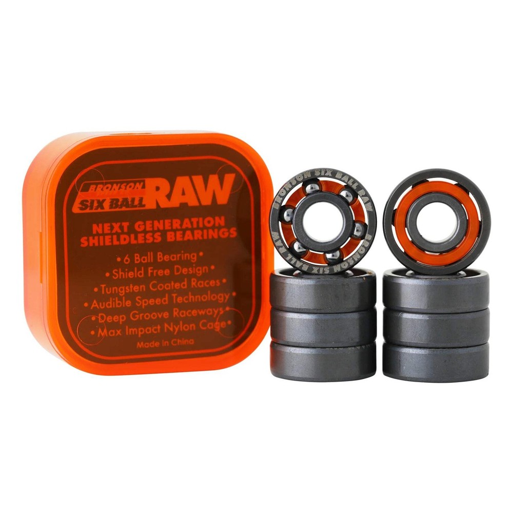 6-Ball Raw Bronson Skateboard Bearings