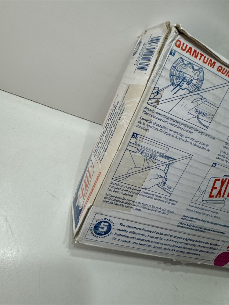 Lithonia Lighting Quantum Thermoplastic LED Emergency Exit Sign Red Letters READ