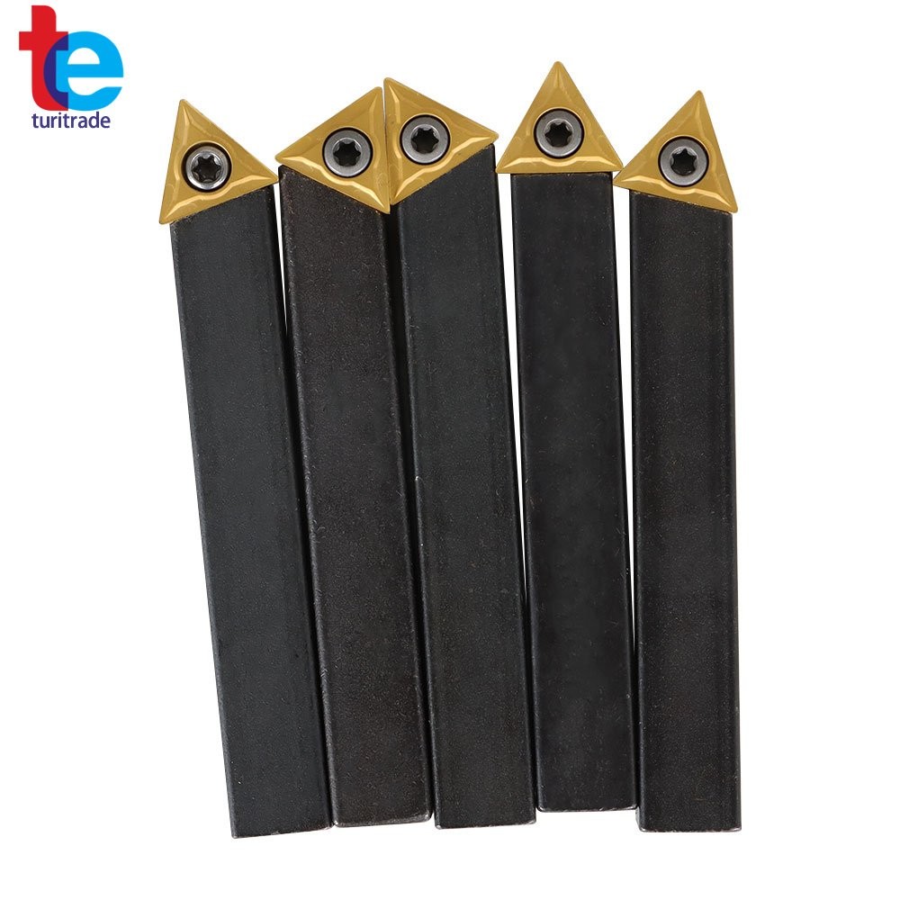 5 Pack 1/2" Carbide Indexable Turning Tool Lathe Tool Bit With Carbide Inserts