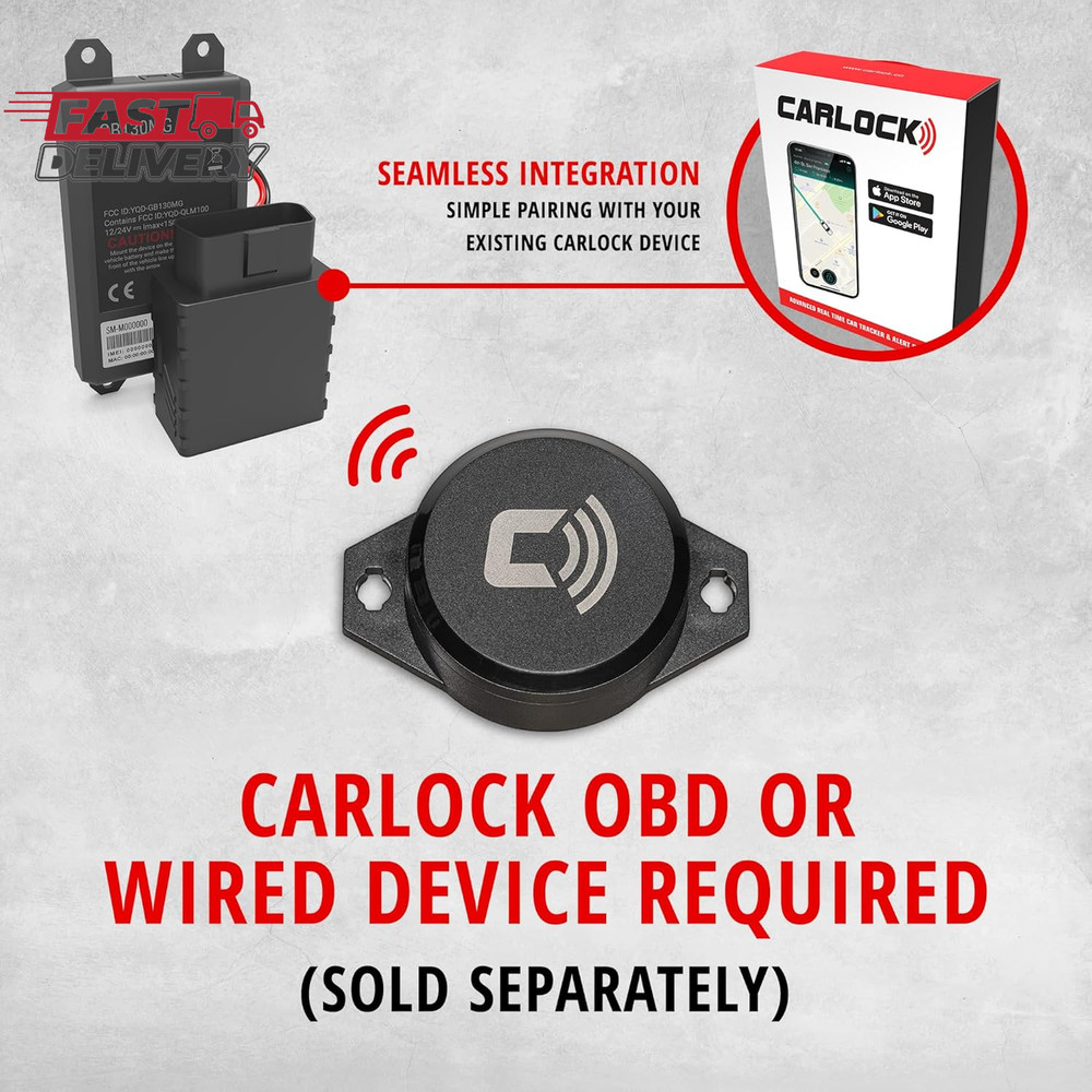 CARLOCK BT Vibration Sensor Add-On - Improved Car Theft Protection and Security