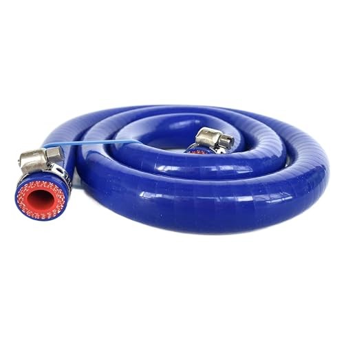 High Temp Reinforced Silicone Heater Tubing Hose 9.5MM (3/8") X 3.28FT Blue