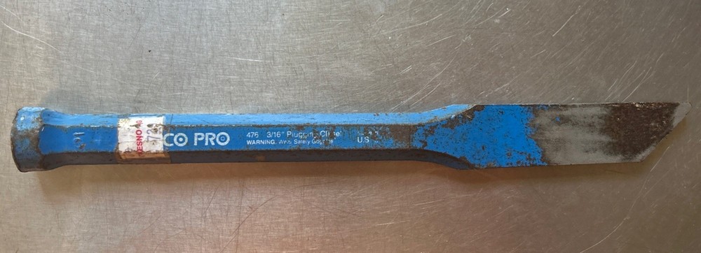 Dasco Pro 476 Plugging Chisel, 3/16" Tip X 10" L