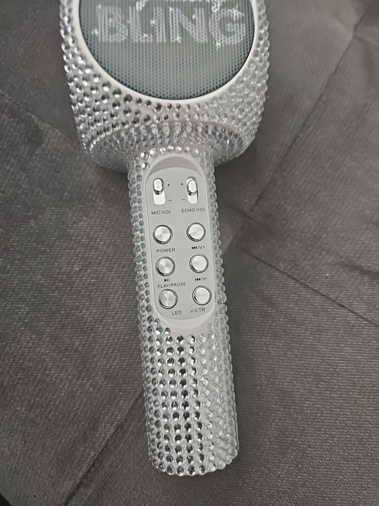 Silver Bing Wireless Sing-Along Karaoke Microphone