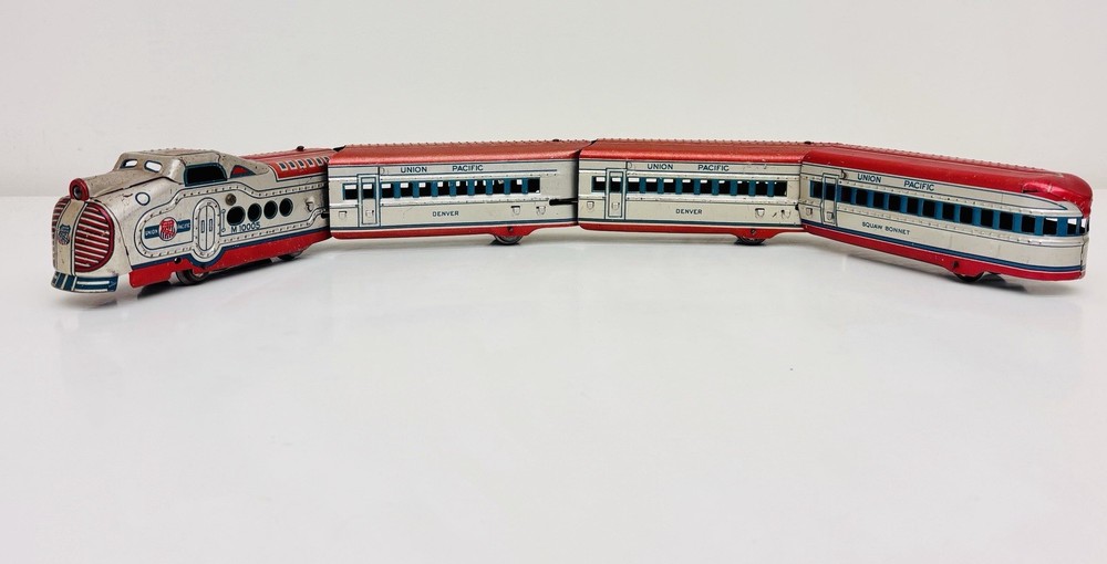 Marx Prewar Union Pacific Tin Streamlined Powered Passenger Set M10005 Working