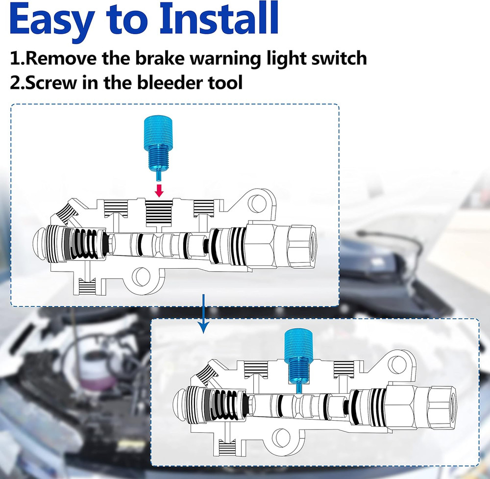 Brake Proportioning Valve Bleeder Tool Combination Valves Compatible with Disc/D
