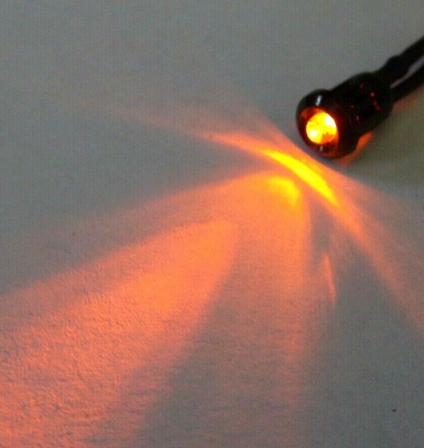BBT 12 volt DC Amber LED Snap-In 3/8" Indicator Light