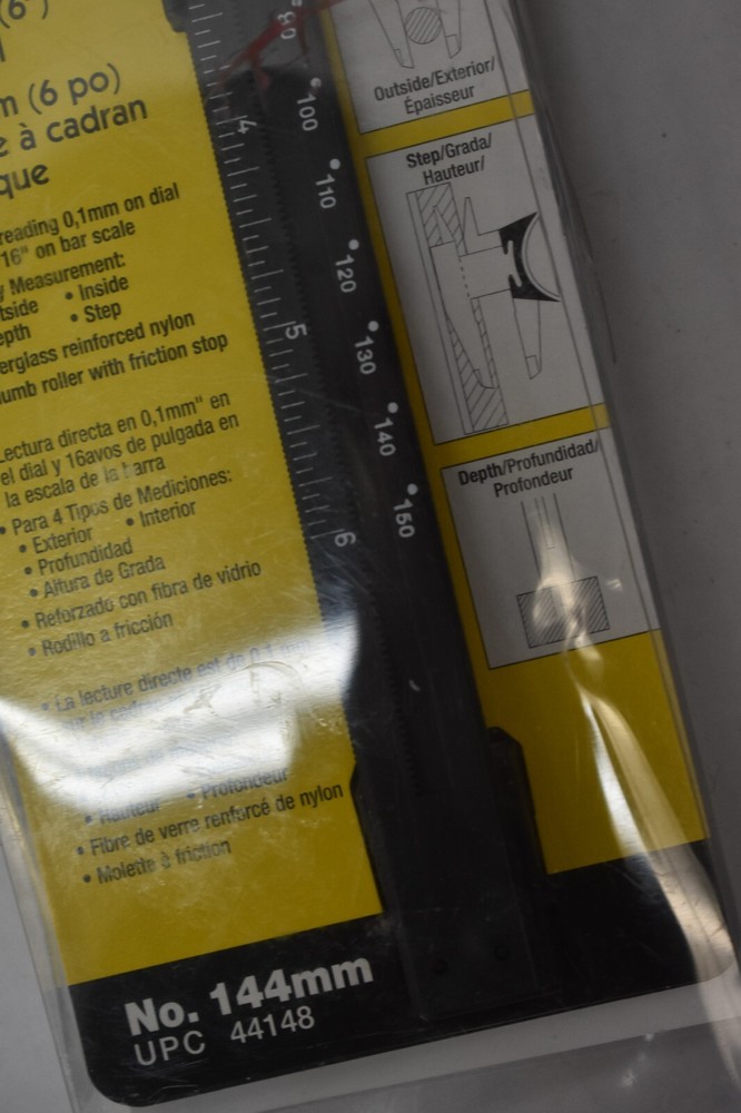 General Tools 144 mm Plastic Metric Dial Caliper 6" Direct Reading Instrument