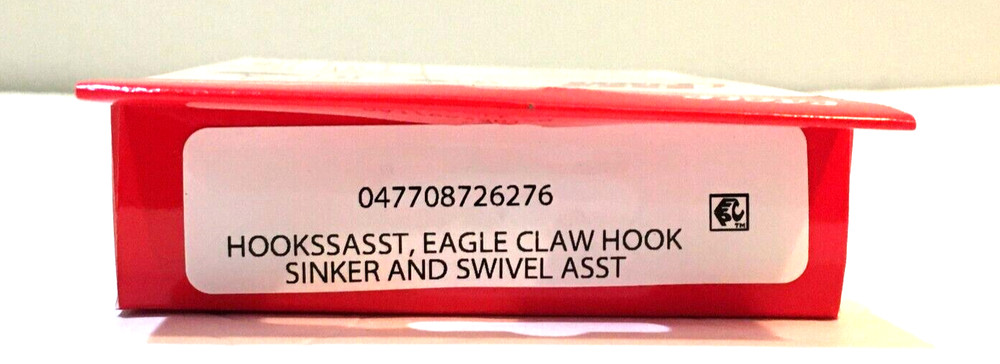 Fishing Hooks Swivel Sinker Asstd Hooksassist 122 pcs Eagle Claw Rust Resistant