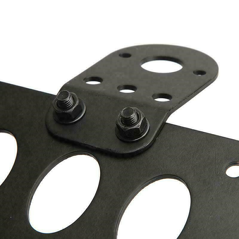 7/8" Black Side Mount License Plate Bracket For Chopper Bobber