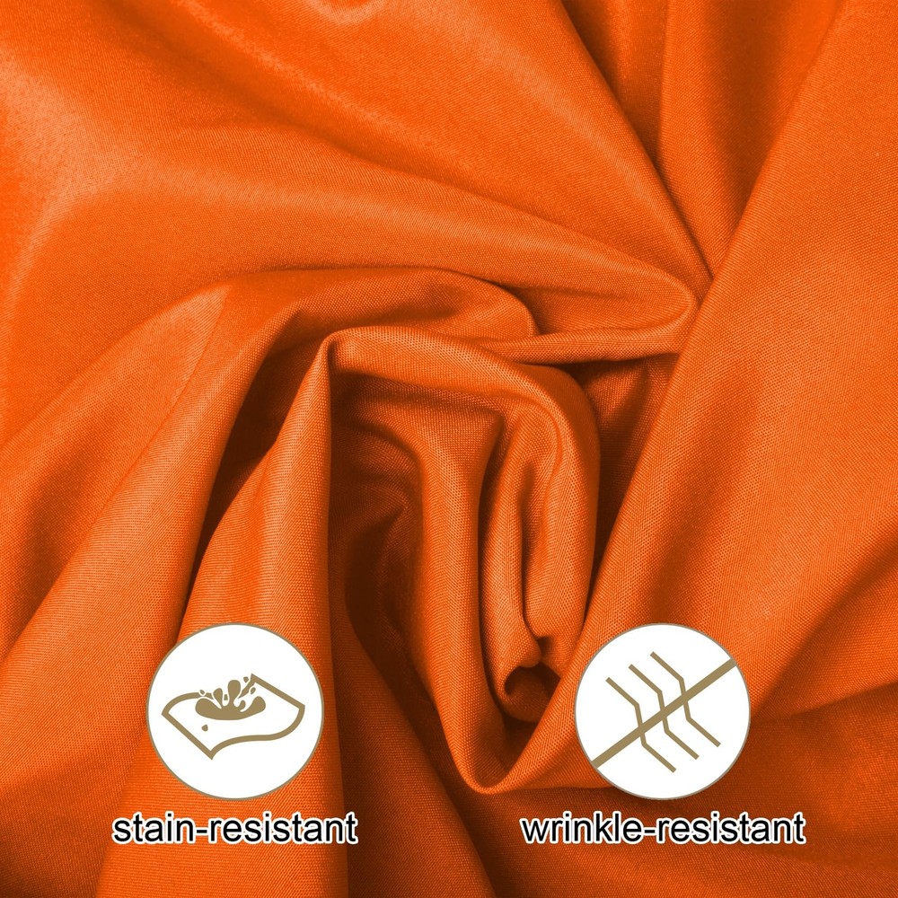 2 Pack 90x132 Inch Orange Rectangular Tablecloth Polyester Wedding/Banquet