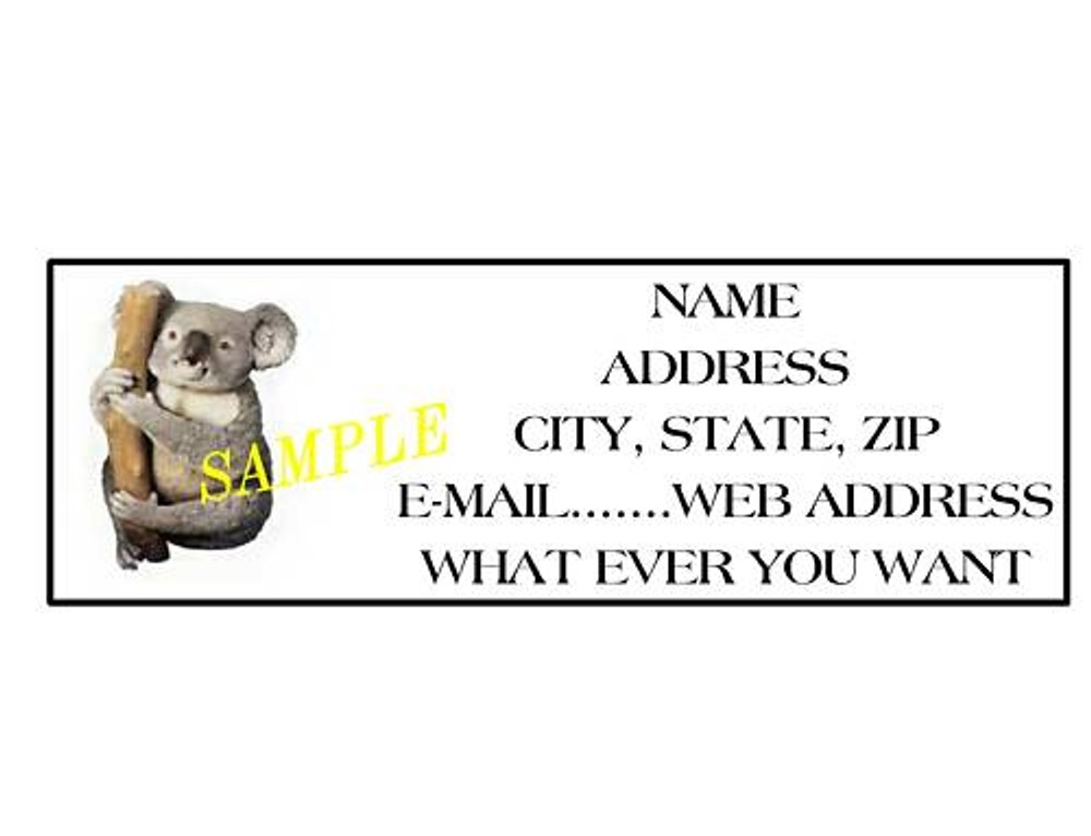 KOALA BEAR ADDRESS LABELS COOL!!! #1