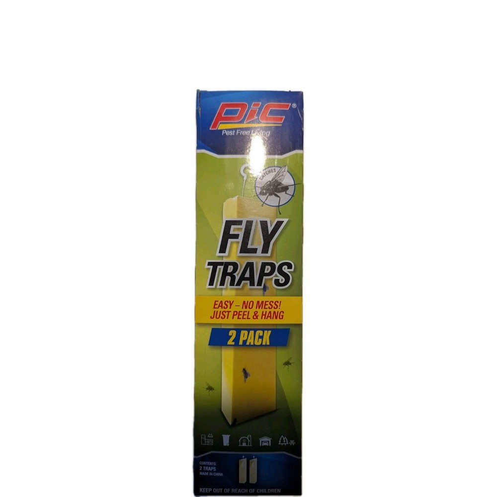 PIC Fly Traps Easy No Mess Just Peel & Hang 2 Pack