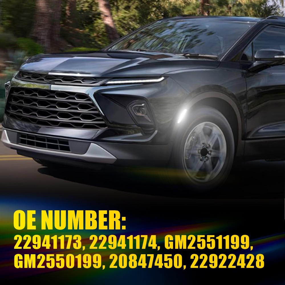 For 2013-2014 Cadillac ATS LED Front Side Marker Light Bumper Lamp Smoke White D