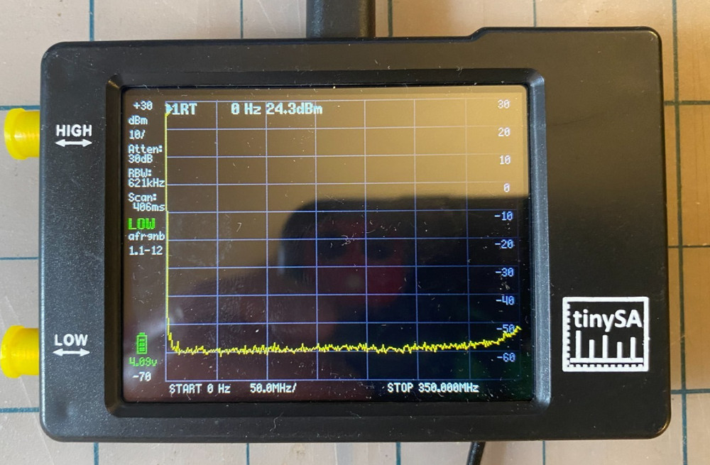 tinySA RF Spectrum Analyzer