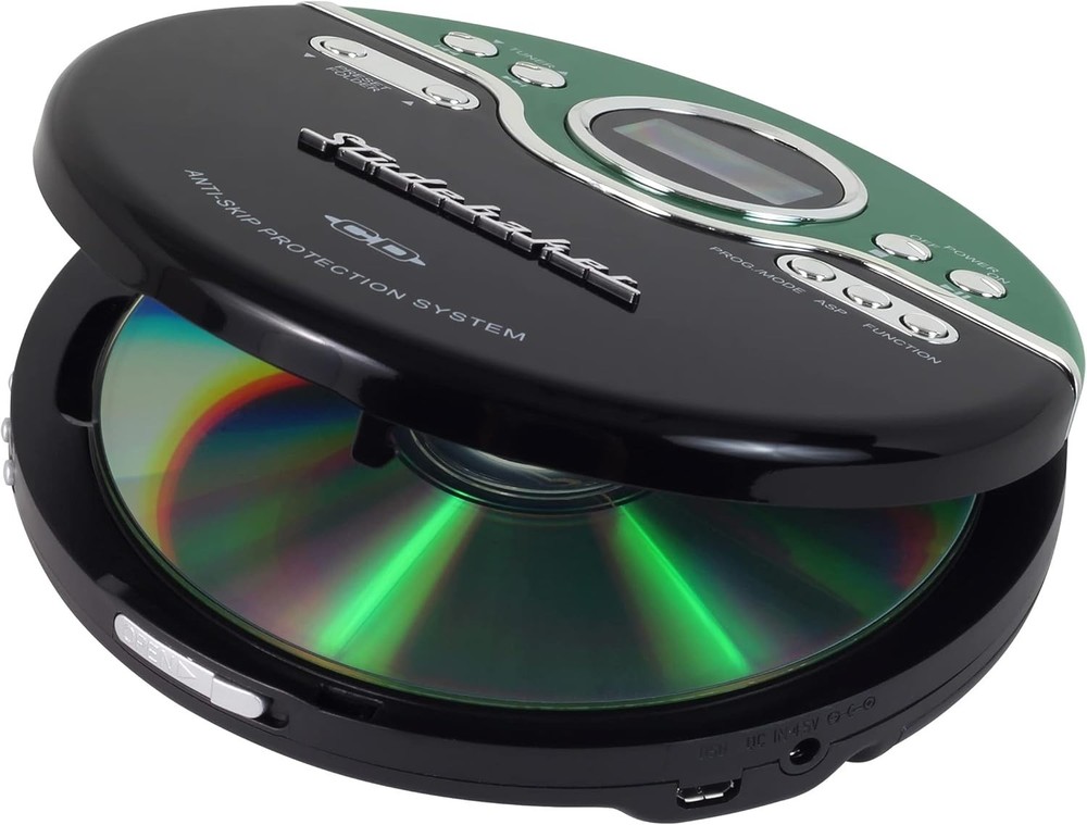 Studebaker Green Retro Portable CD Player CD-R/RW MP3 Playback Programmable