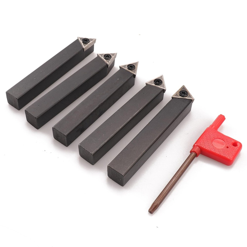 5PCS Indexable Carbide Turning Tools Set 1/2" AL/AR/BL/BR/E Style for Turning...