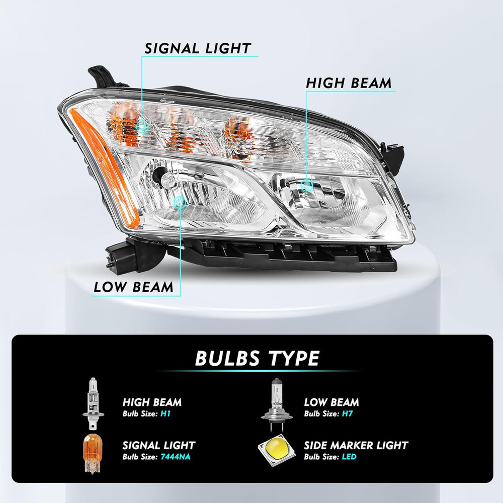 Headlight Assembly Fit for 2013 2014 2015 2016 Chevy Trax Halogen OE Style Front