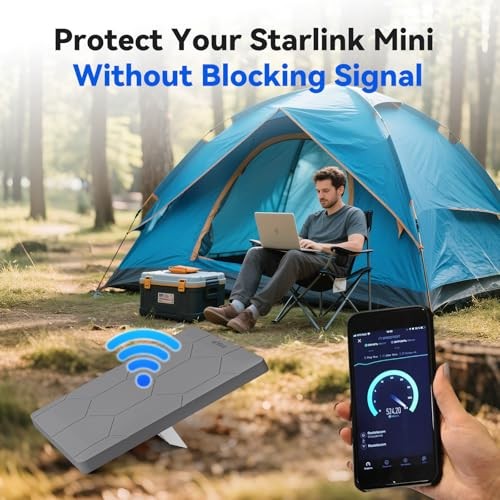 Starlink Mini Protective Cover Case, Hailproof Liquid Silicone Protective Grey