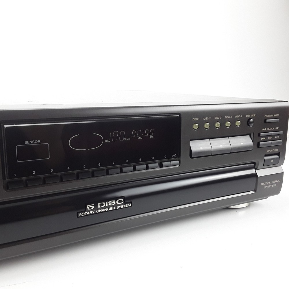 Technics SL-PD967 5-Disc Compact CD Changer MASH Black Hi-Fi System Works