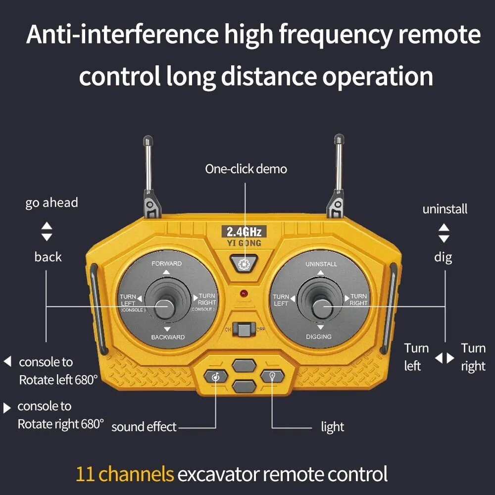 Remote Control Earth Moving Excavator