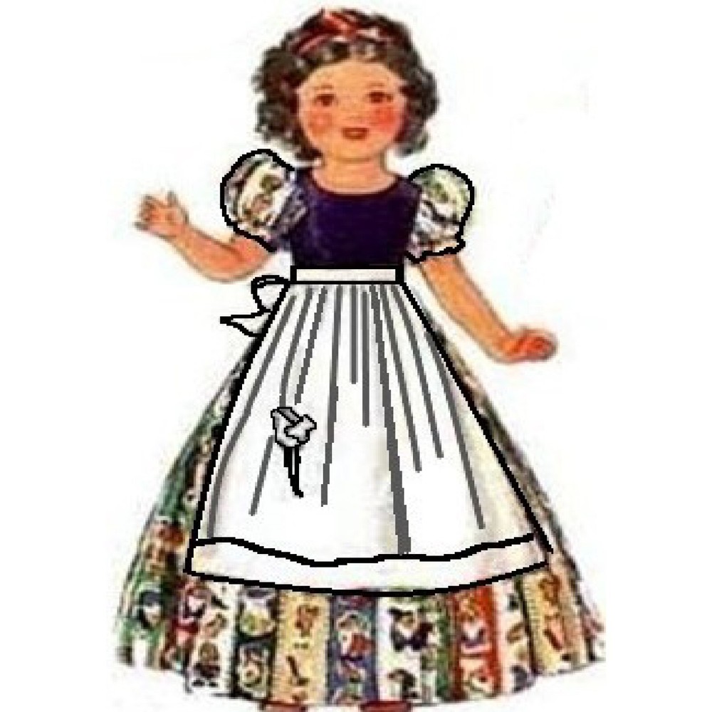 16" Doll Clothes Pattern, Snow White, Shirley Temple Sewing Pattern