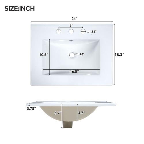 Ample Storage Bathroom Sink Vanity Solid Wood Frame 48 inch Vanity Bathroom