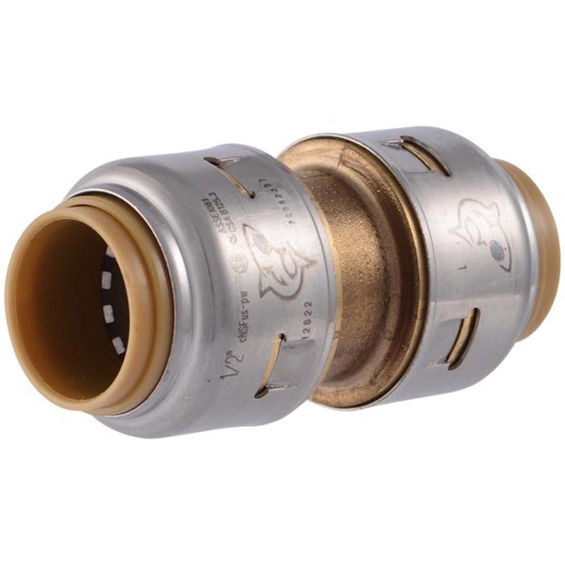 SharkBite 1/2 in. PTC Brass Coupling - Lead-Free (4/Bag)