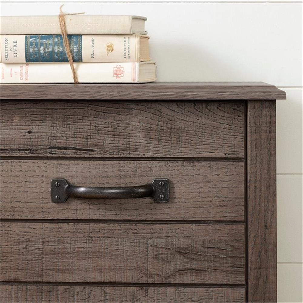 South Shore Ulysses Full Bookcase Headboard in Fall Oak