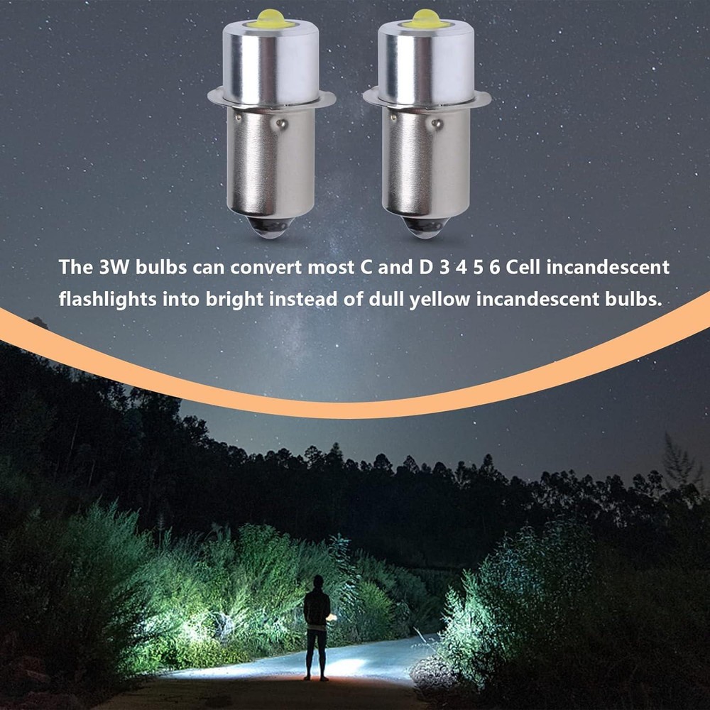 2 Count Maglite 360L Led Bulb 3 4 5 6 Cell C D Flashlight Upgrade Replacement